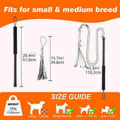 FreshFarm dog teaser wand rope—durable outdoor play for training.