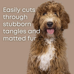 Freshly Bailey dematting comb serrated blades remove mats effectively without excessive pulling.