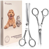 Freshly Bailey grooming scissors set straight tips for precise trims and safe grooming.