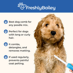 Freshly Bailey stainless steel teeth provide sturdy detangling with less resistance.