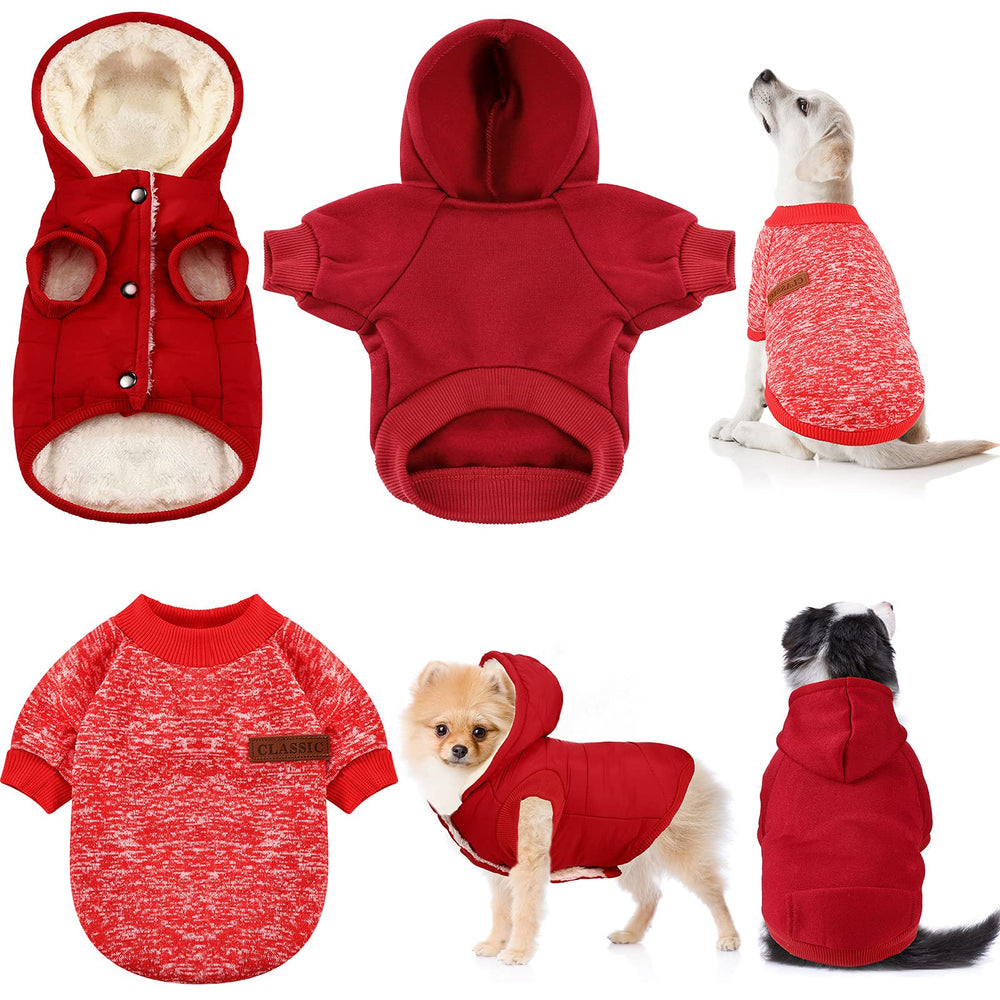 Frienda 3-Piece Dog Sweater Set knitwear view shows cozy warmth for chilly walks.