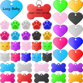 Frienda bone-shaped pet ID tag ready for engraving on dog collars