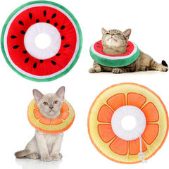 Frienda cat cone orange pattern prevents licking while remaining comfortable.