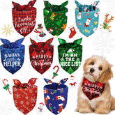 Frienda Christmas dog bandana with buffalo plaid for festive pet photos