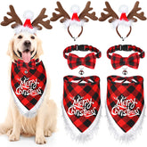 Frienda elk-reindeer antler headband with Santa hat for festive holiday photos