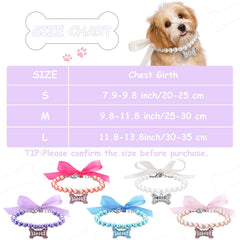 Frienda five-pcs pet pearl necklace white offers a clean, elegant look for events.