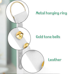Frienda white-and-gold bells detailing for stylish holiday décor.