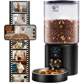 Frienhund 5L automatic cat feeder with camera front view showing remote feeding control and monitoring