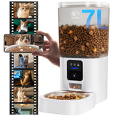 Frienhund automatic feeder front view shows 7L storage for easy feeding