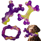Frienhund tough dog toy bone pack promotes focused play for aggressive chewers.