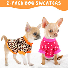 Friofmuy magenta cartoon animals and geometric designs on a kitten for a cozy fall outfit