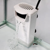 FRIRODSAY aquarium filter front view, compact white unit for tanks