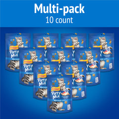 Friskies Beachside Crunch close-up highlights crunchy texture and shrimp, crab, and tuna aroma.