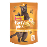 Friskies mezcla fiesta quesos crujiente en bocado, ideal para premiar momentos de juego