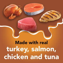 Friskies pate turkey chunk served as a hearty meal option