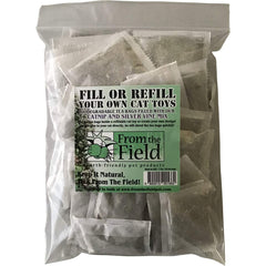 From The Field catnip tea bags flight tins for mess-free toy refills and easy setup.