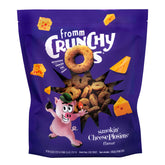 Fromm Crunchy Os Smokin' CheesePlosions bag shows resealable freshness.
