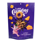 Fromm Crunchy Os Smokin' CheesePlosions bag front highlights premium pork recipe for all dogs.