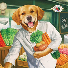 Fromm Four-Star Chicken A La Veg kibble close-up—palatable bites with chicken and vegetables.