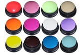FRQNTKPA 12-color recording buttons pack closeup for interactive family play and learning.