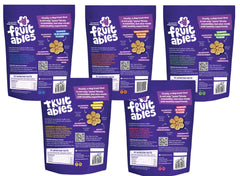 Fruitables Pumpkin Dog Treats Apple flavor close-up emphasizes crisp bite and antioxidants.