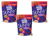 Fruitables Skinny Minis apple-bacon pack image—low-calorie training rewards for small dogs.