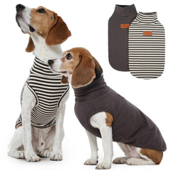 FUAMEY 2-pack dog fleece vest packaging shows cozy warmth for chilly walks