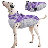 FUAMEY dog coat front view highlighting warm, snug fit for chilly walks.