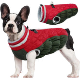 FUAMEY dog coat front view shows cozy winter warmth for daily walks.