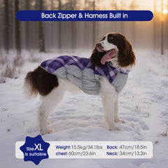 FUAMEY dog coat snow resistant fabric protects in rain or snow.