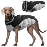 FUAMEY waterproof large-dog coat with back harness for dry walks