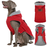 FUAMEY large-breed dog jacket front view shows mobility-friendly cut.