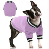 FUAMEY dog pullover sweatshirt lavender front view for cozy walks