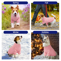 FUAMEY dog sweater pink 2XL leash hole design for easy outdoor outings