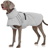 FUAMEY dog winter coat front view shows secure fit for large dogs.