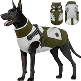 FUAMEY dog winter jacket front zipper for easy on-off during chilly morning walks.