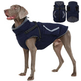 FUAMEY fleece lined dog coat with back zipper for easy on/off warmth