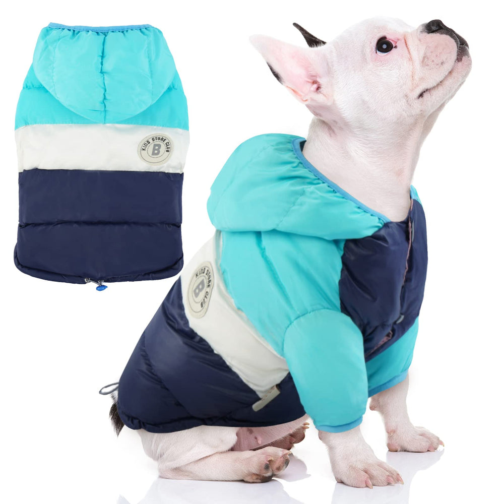 FUAMEY Puppy Puffer Jacket front view keeps small dogs warm during chilly walks.