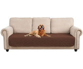 Fuguitex waterproof dog bed cover on sofa protecting from spills and accidents