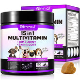 FUKEVY 15in1 soft chews bottle showing joint support and easy dosing.