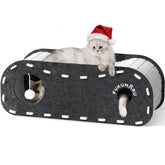 FUKUMARU cat bed exterior grey showing durable cozy retreat for indoor cats