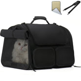 FUKUMARU cat carrier airplane-approved top view for in-seat comfort.