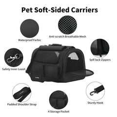 FUKUMARU cat carrier with four pockets for on-the-go essentials.