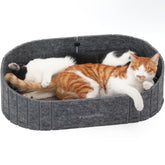 FUKUMARU cat-scratcher-24in-sofa-shape offers cozy lounging in a semi-enclosed design.