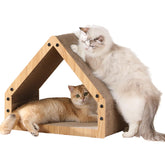 FUKUMARU cat scratcher house bevelled surface for extended scratching sessions