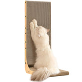 FUKUMARU cat scratcher L-shape wall mount protects furniture and saves space.