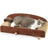 FUKUMARU 26-Inch Cat Scratcher Lounge Bed front view shows extra-large lounging space.