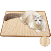 FUKUMARU Cat Scratcher Mat close-up of natural sisal texture for safe scratching