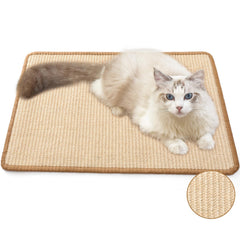 FUKUMARU Cat Scratcher Mat close-up of natural sisal texture for safe scratching