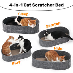 FUKUMARU cat-scratcher-reversible-design enables dual textures and extended life.